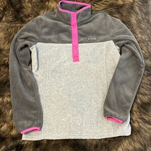 Columbia Charcoal and Magenta Fleece Jacket